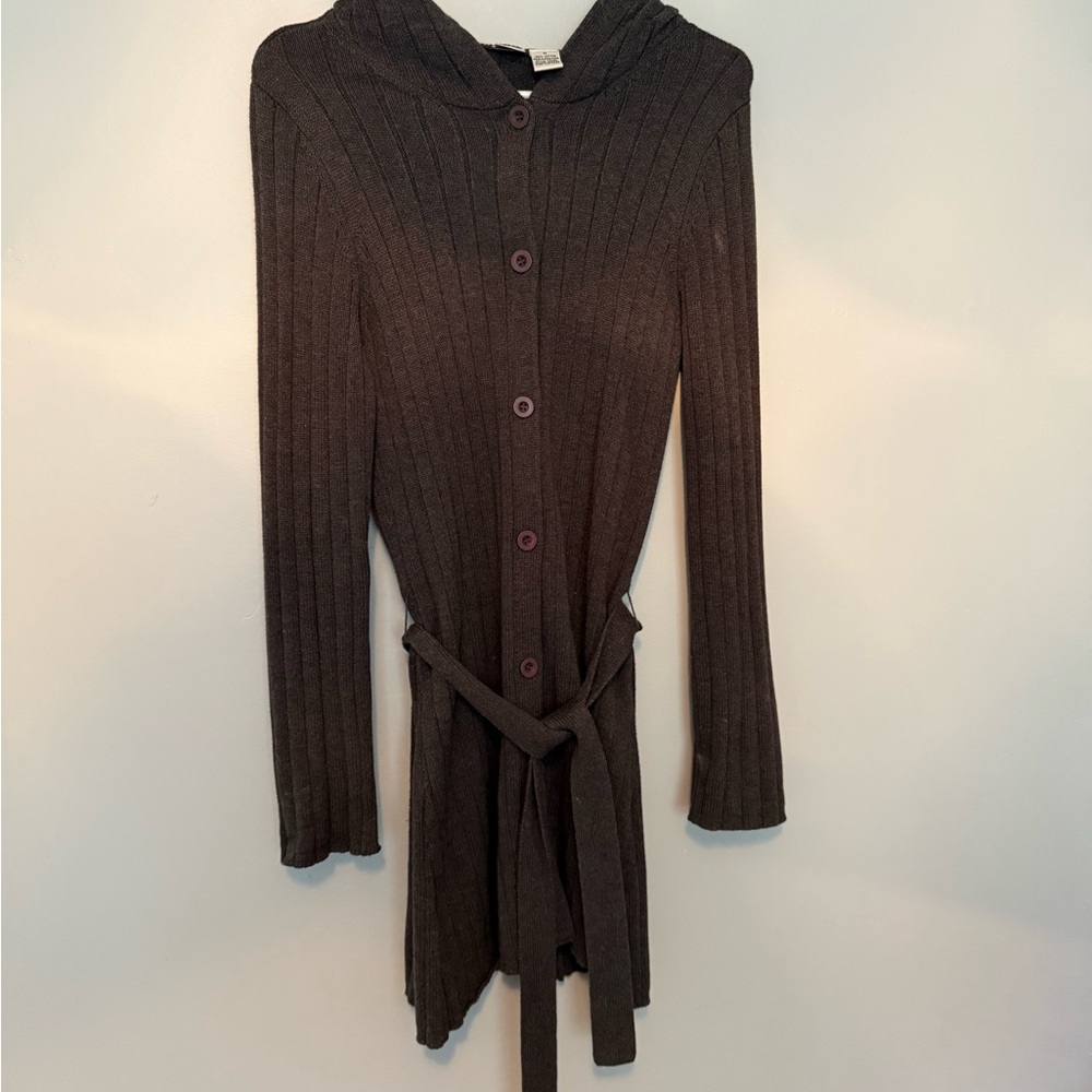 BP Dark Grey Hooded Cardigan Sweater